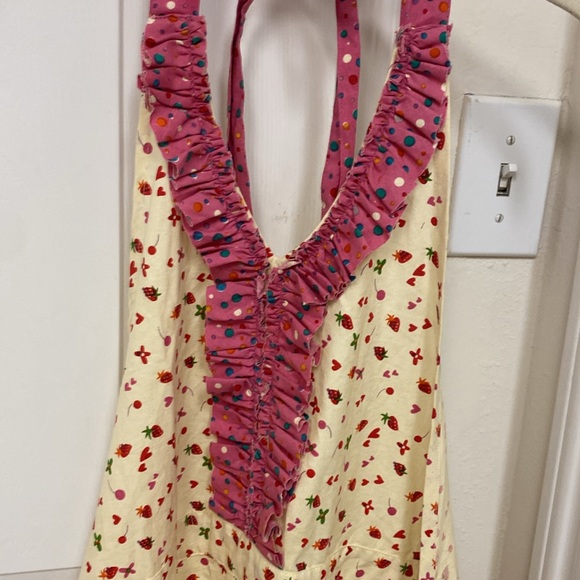 ' Cream and Pink Apron from world market - Picture 4 of 5